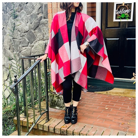 06 Boho Fabulous Oversized Wrap Poncho Shawl - Picture 2 of 7